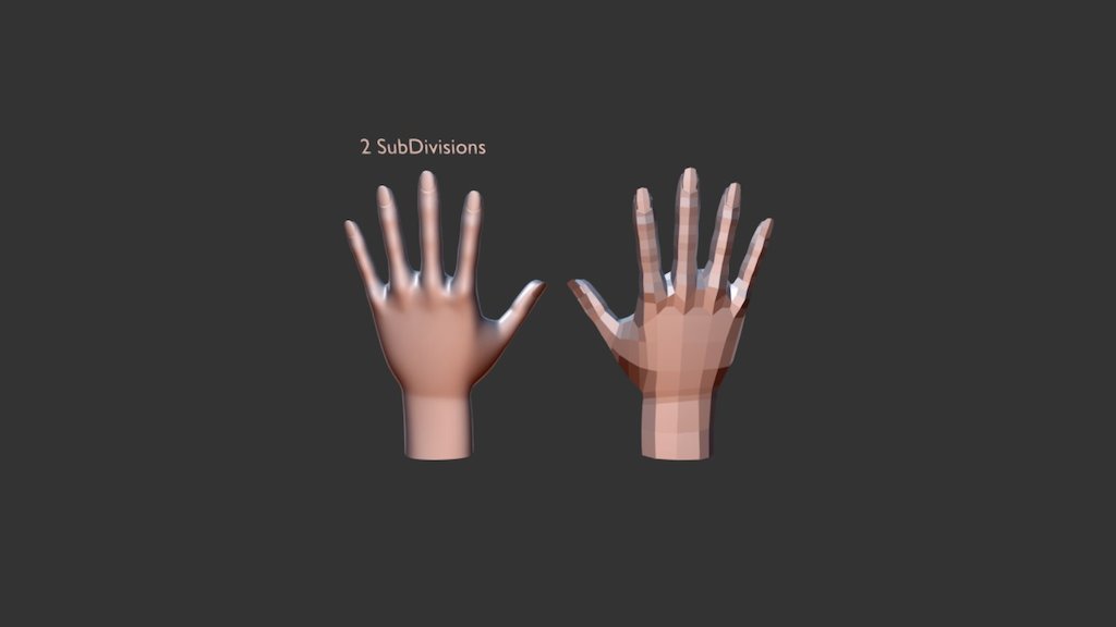 Low Poly Human Hands (All Quads)