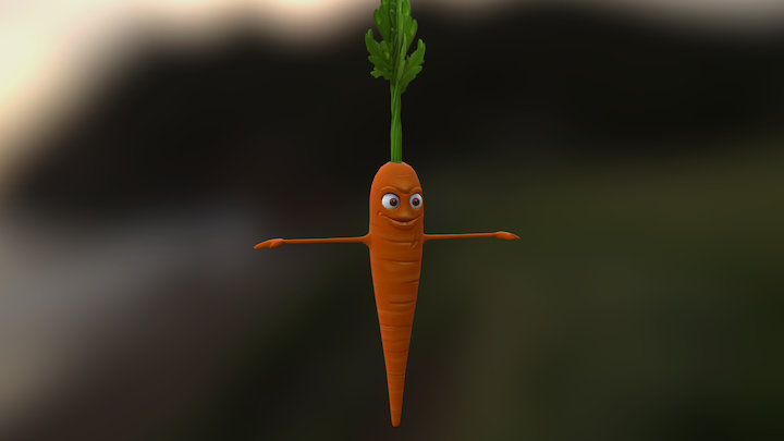 Leek&Tomato - A Vegetarian Tale: Carrot 3D Model