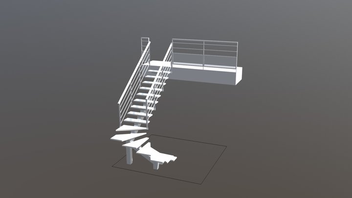 Escalier Version Support Tube 27 07 18 3D Model