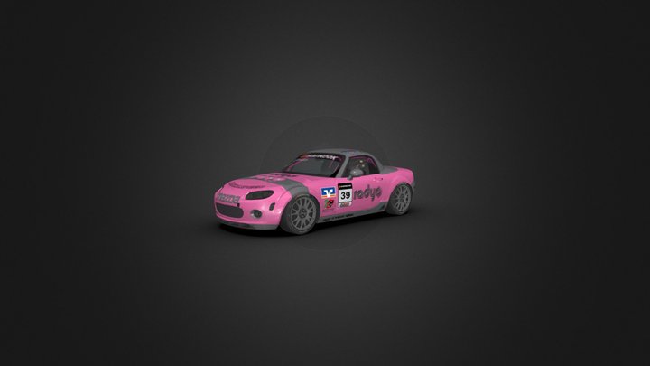 Mazda MX5 Race Car 3D Model