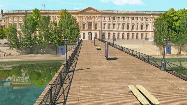 Pont des Arts - VR test 3D Model