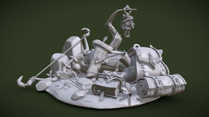 The cozy Resting Place || Adventurer's Camp – Free 3D Model STL