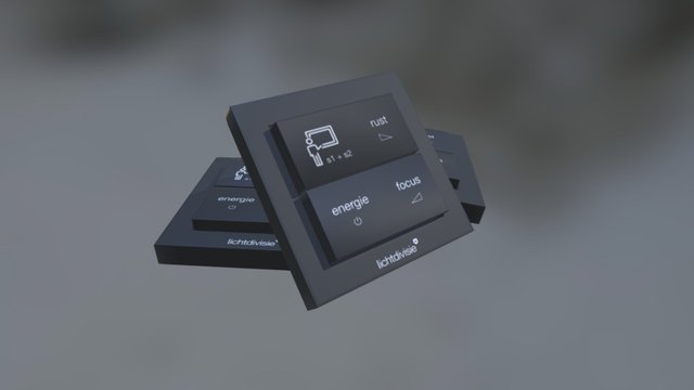 Wallcontrol for LEDpanels | Bediening LEDpanelen 3D Model