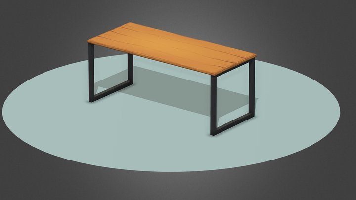 Industrial Table 3D Model