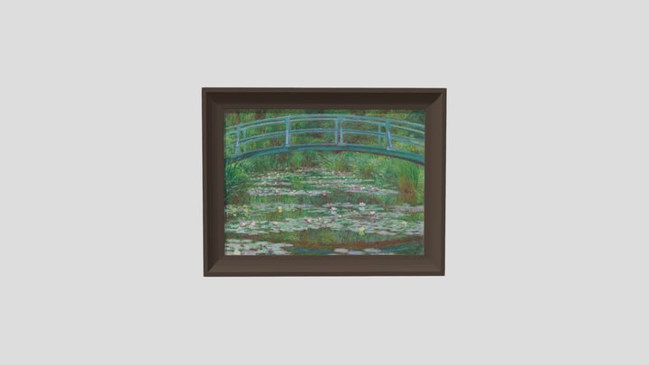 Claude Monet Painting 3D Model