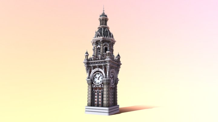 French Belfry [Voxel Art] 3D Model