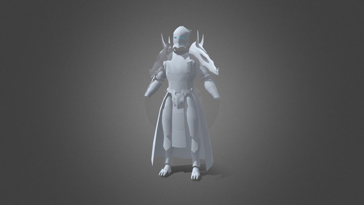Platinum Dragon Lord Armor 3D Model