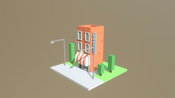 Hostel 3D 3D Model