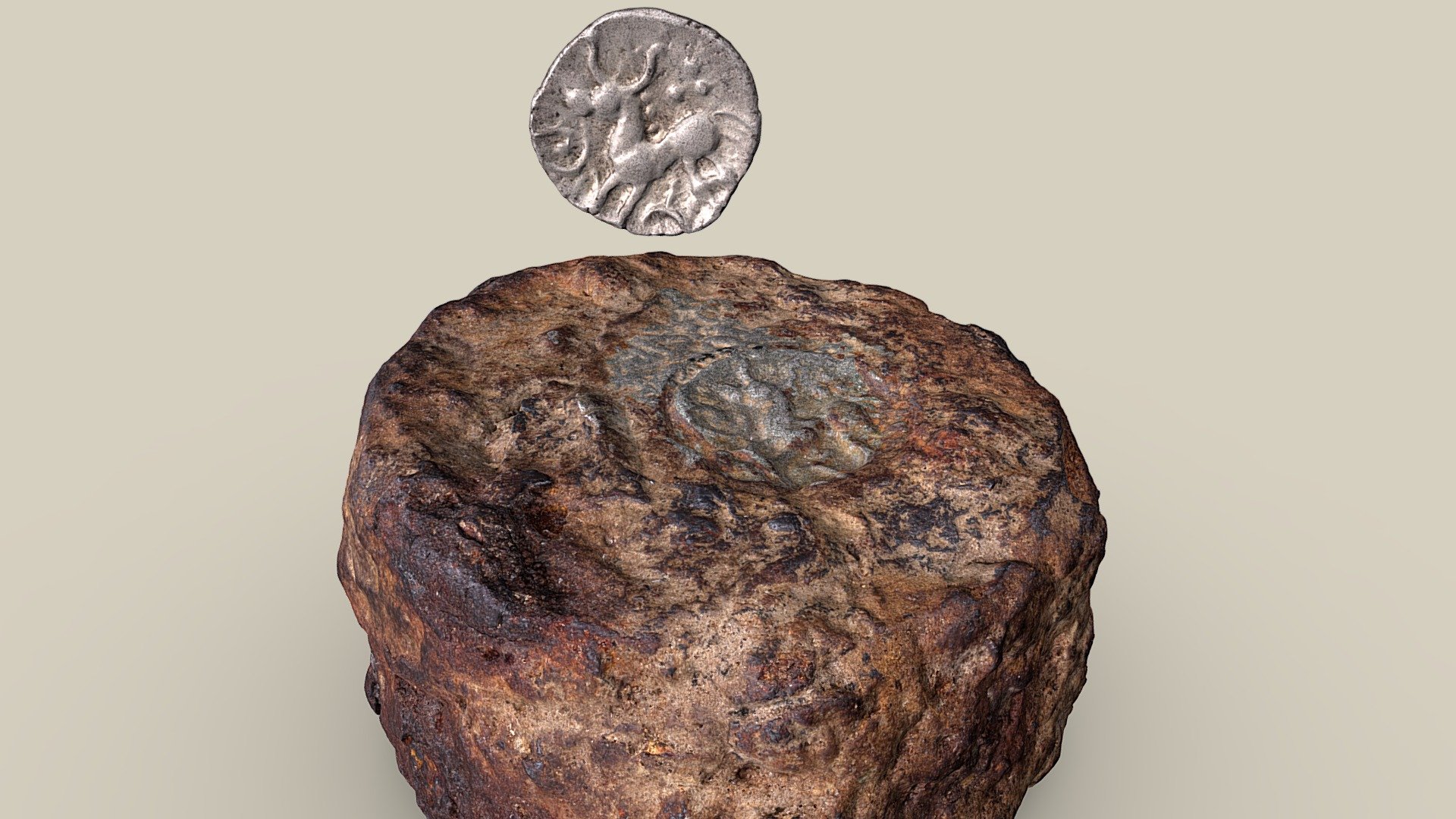 Keltische Münzpatrize — Sketchfab embed 3D viewer