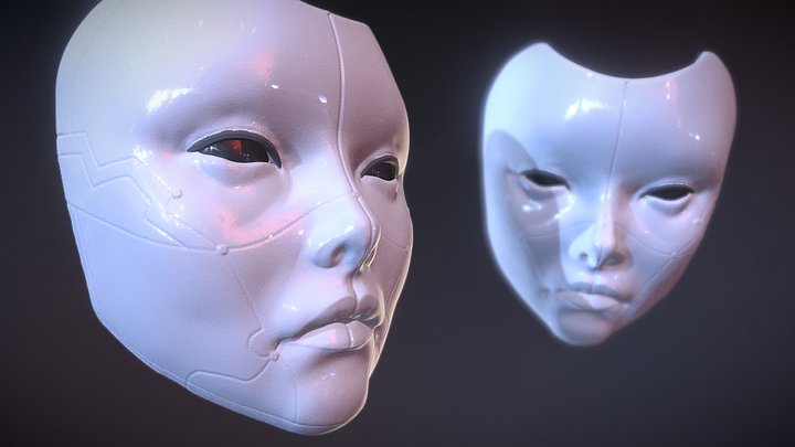 Geisha Mask 3D Model