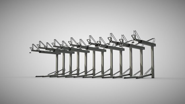 Bicycle Parking lot A3B2 3D Model