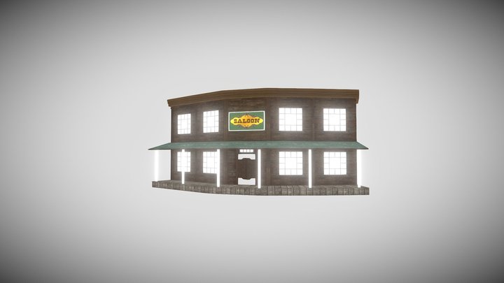 Saloon - Bar velho Oeste 3D Model