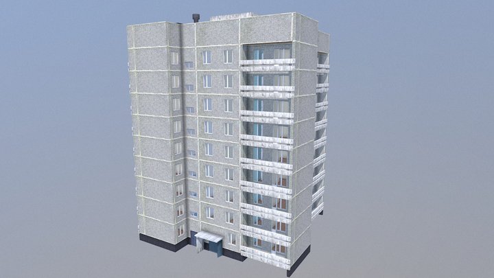 Russia panelka aparments house – Kostenloses 3D-Modell STL