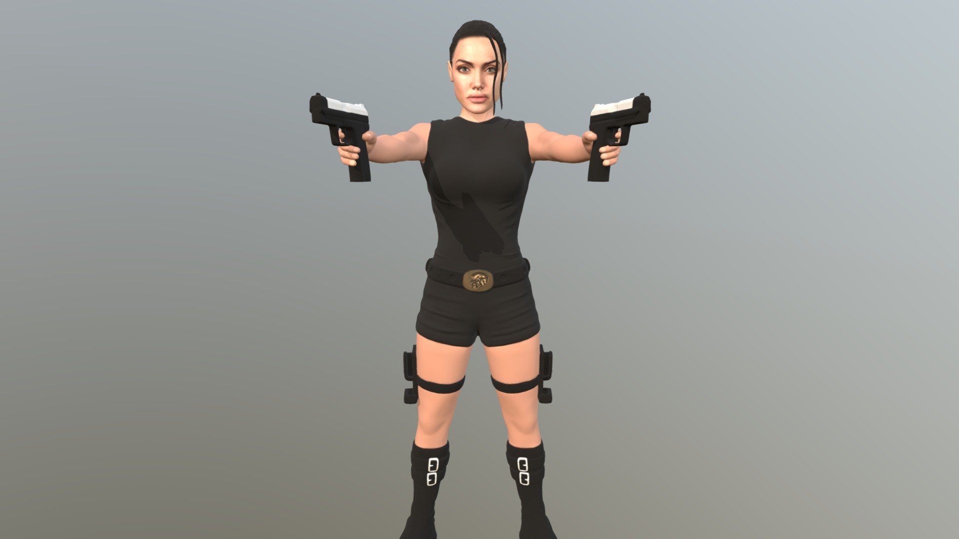 Lara Croft For Full Color 3d Printing Buy Royalty Free 3d Model By