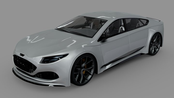 Generic 4 door V8 Sports Car 3D Model