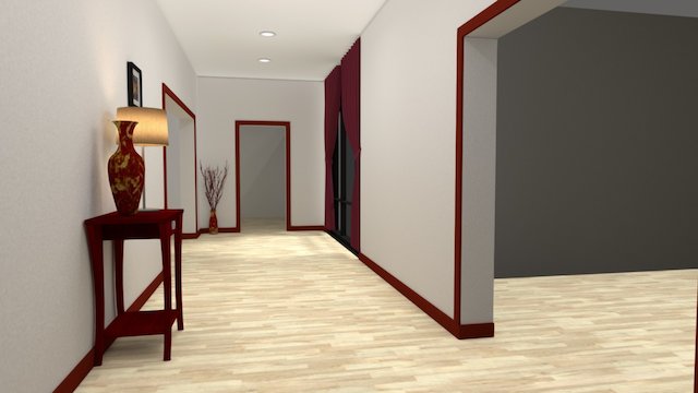 Hall Scene 1 3D Model