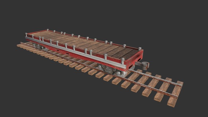 Platform Wagon 3D Model