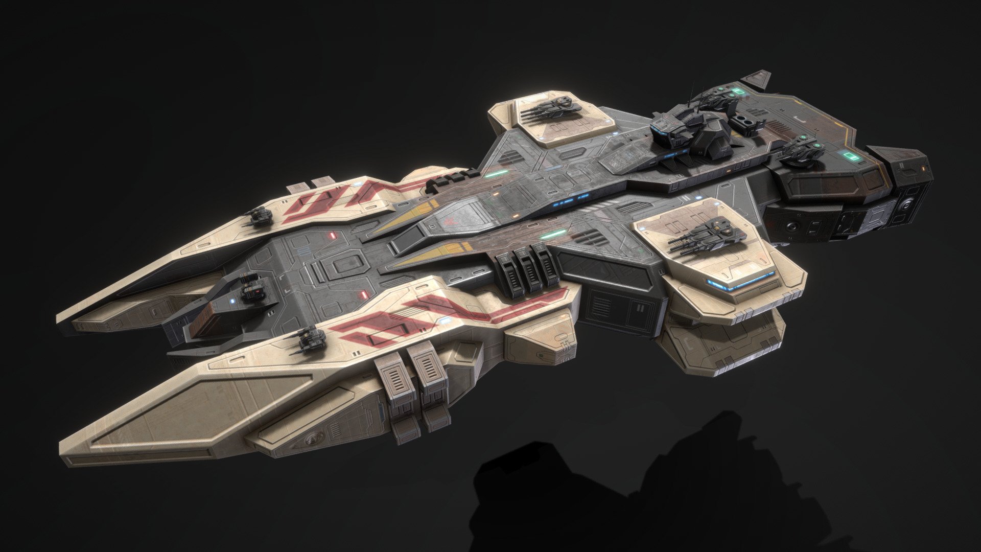 Helicon Corp Bastion Class Destroyer - Buy Royalty Free 3D model by ...