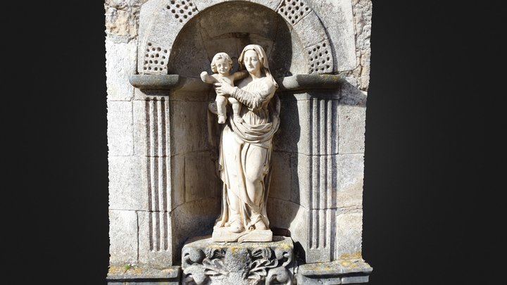 Vierge à l'enfant MH Ste Eulalie de Cernon 3D Model