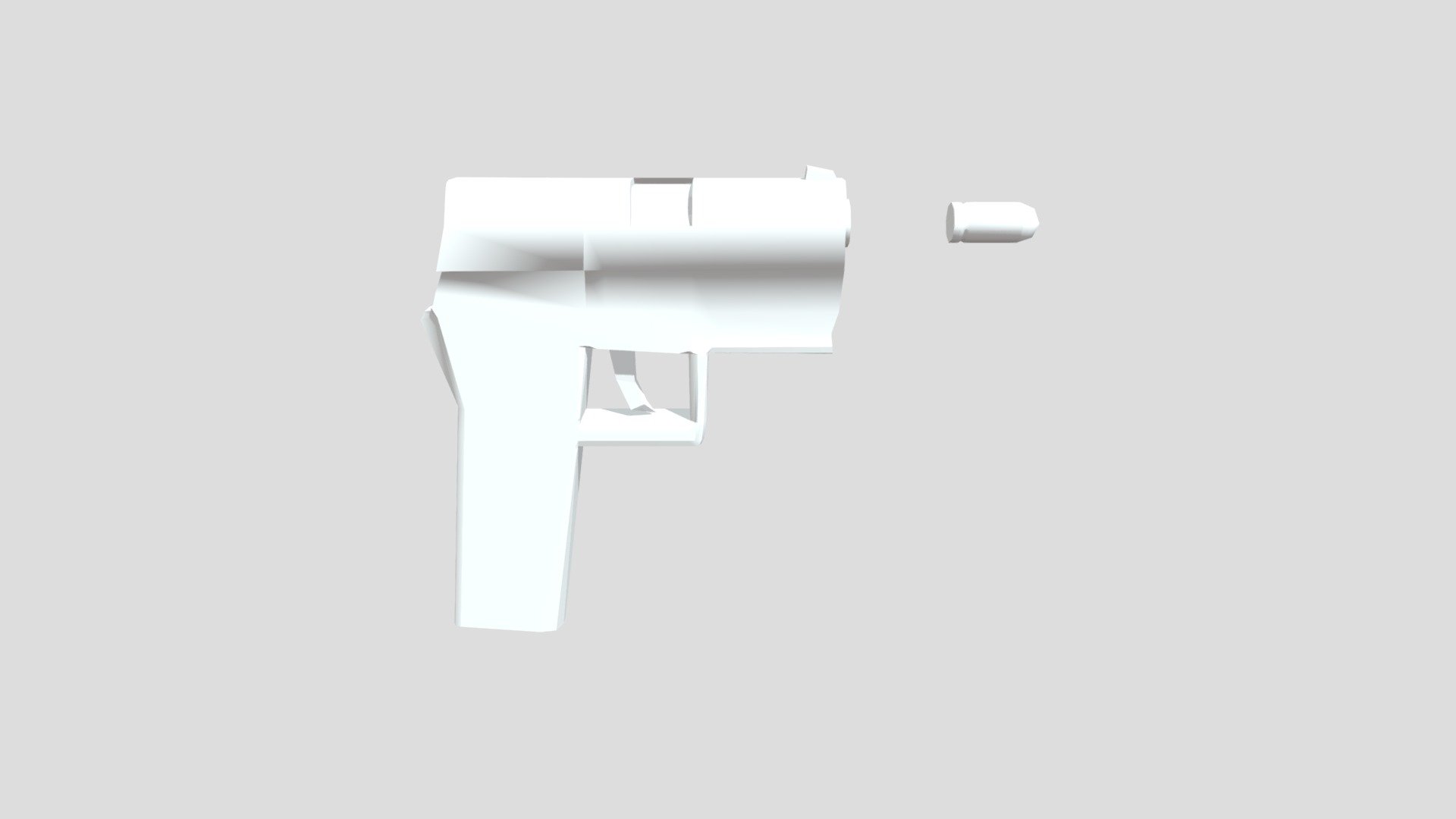 LowPoly Pistol+Bullet