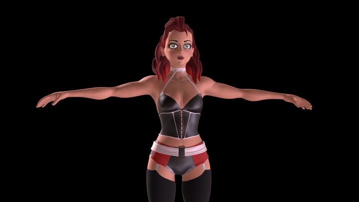 RockerGirl 3D Model