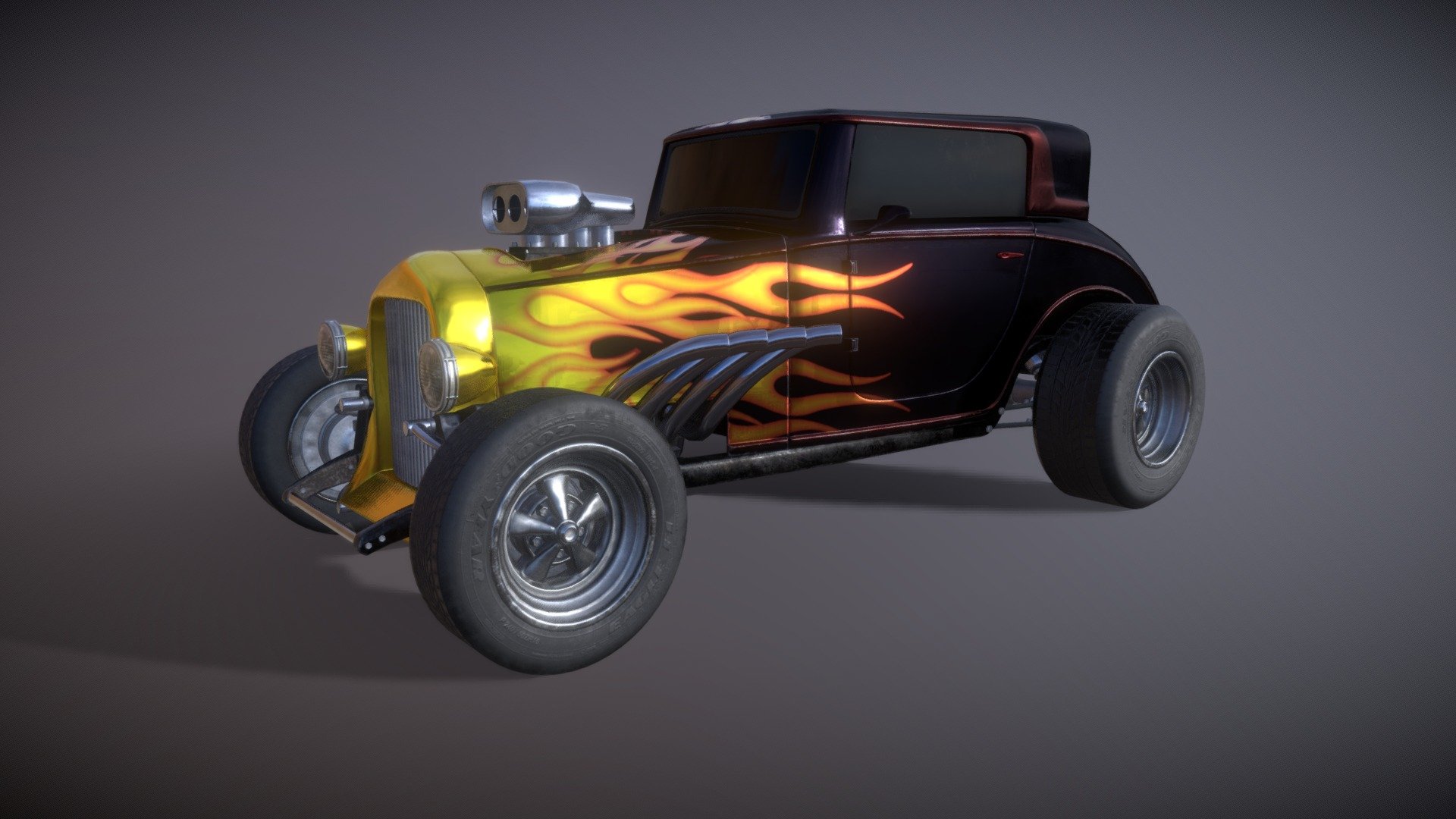 Hot Rod - 3D model by Philippe (@philippemercier) [0282e6d] - Sketchfab