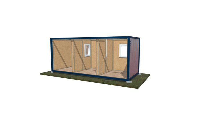 Пост охраны: проходная + БП 3D Model