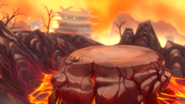 Fire Mountain Battleground 3D Model