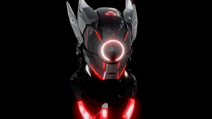 Cyberspace Guardian robot mask armor – Modello 3D gratuito STL