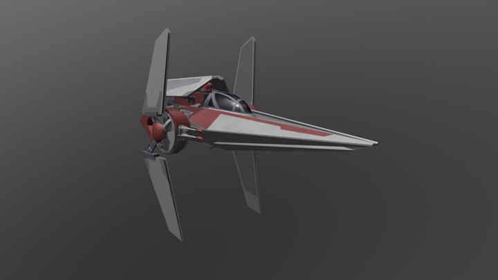 Republic V-wing Starfighter 3D Model