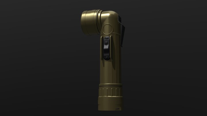 Fulton Industries MX-991/U Military Flashlight 3D Model