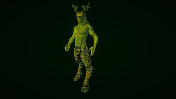 Stylized Wood Elf God 3D Model