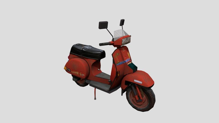 Vespa for Diorama 3D Model