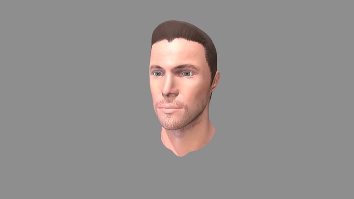 Stephen Amell Head Bust 3D Model