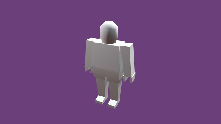 Test Blocky Character 2 3D Model