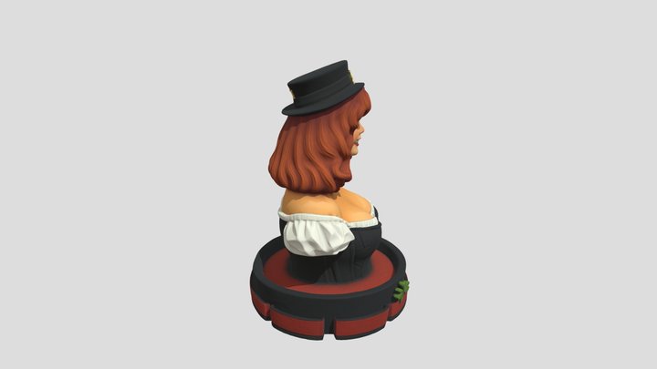 Red-Haired Female Bust by Tripo – Modello 3D gratuito STL