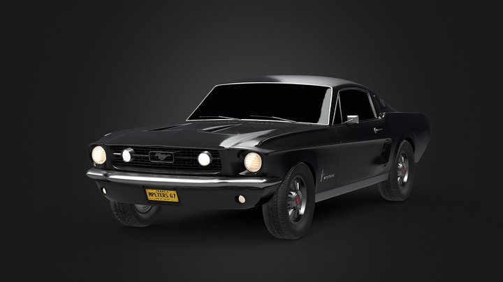 1967 Ford Mustang Fastback - 4096px² – Free 3D Model STL