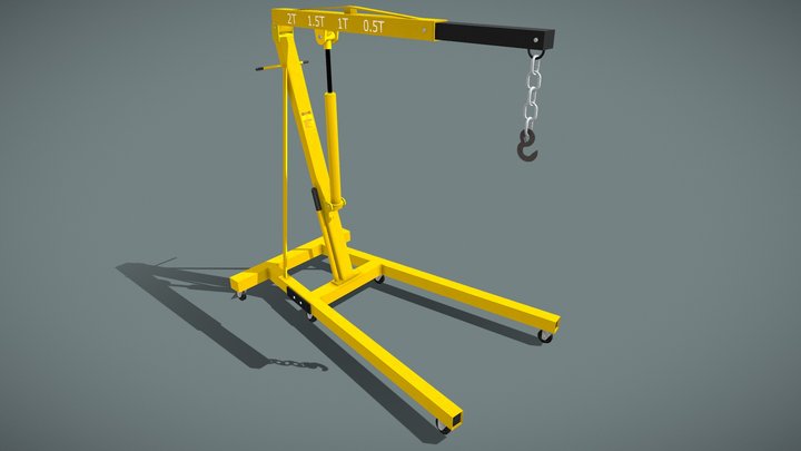 Engine Crane - (Hydraulic) Workshop Heavy Duty 3D Model