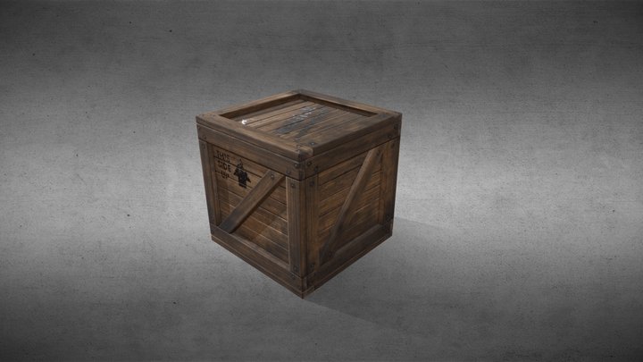 Wooden Crate 3D Model
