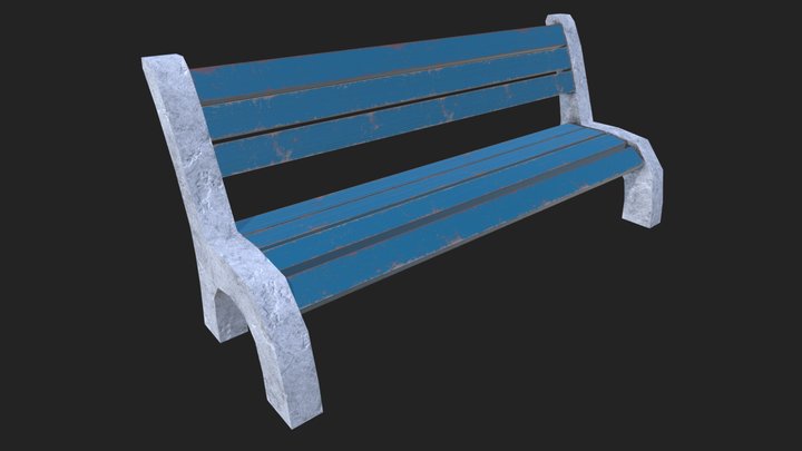 TME City Objects — Bench 002 3D Model