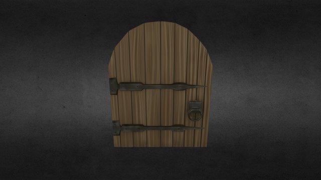 Wood Door 3D Model