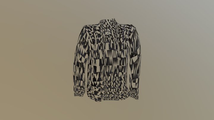 Black Cowboy shirt 3D Model