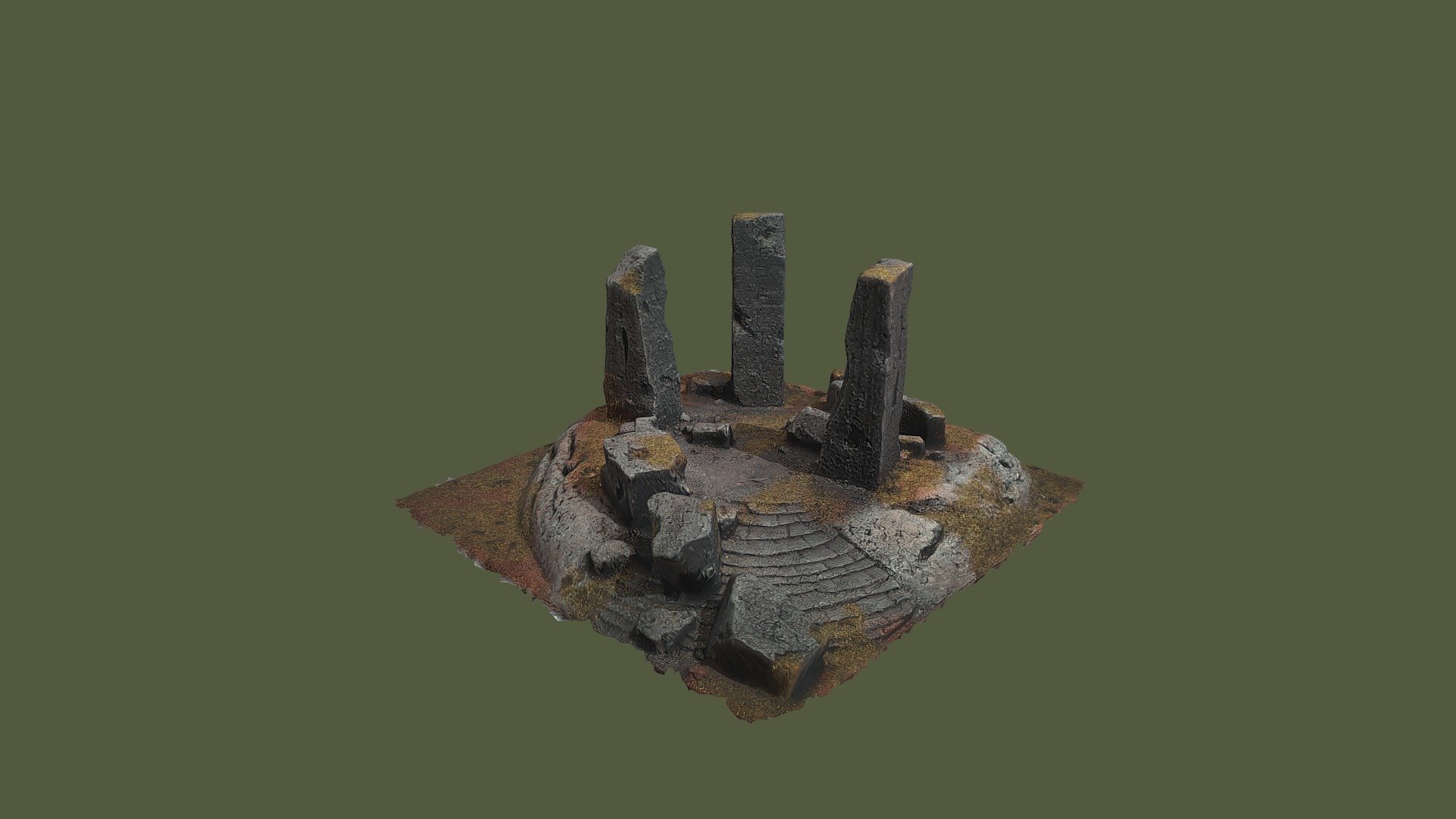 Ruins on the top of a hill