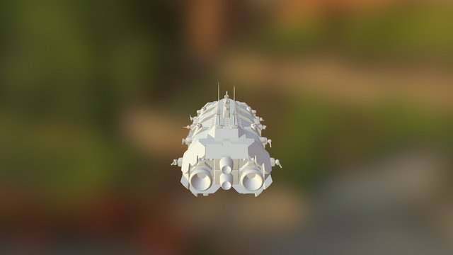 Light battleship "white dwarf" 3D Model