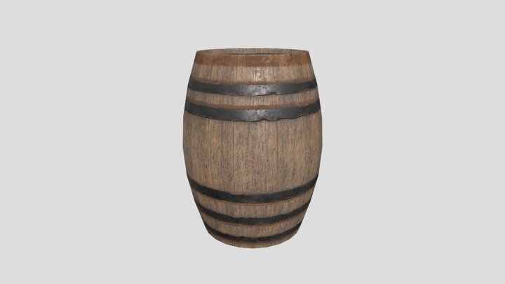old wood barrel 3D Model