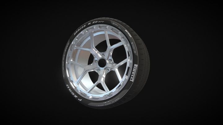 Brixton Forged Car Wheel free 3D Model