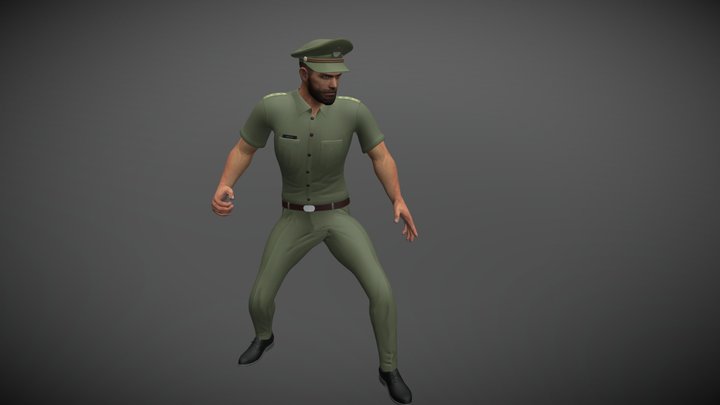Indian police 3D Model