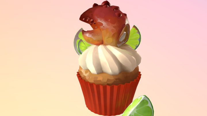 Crab Cupcake 🦀🧁 3D Model