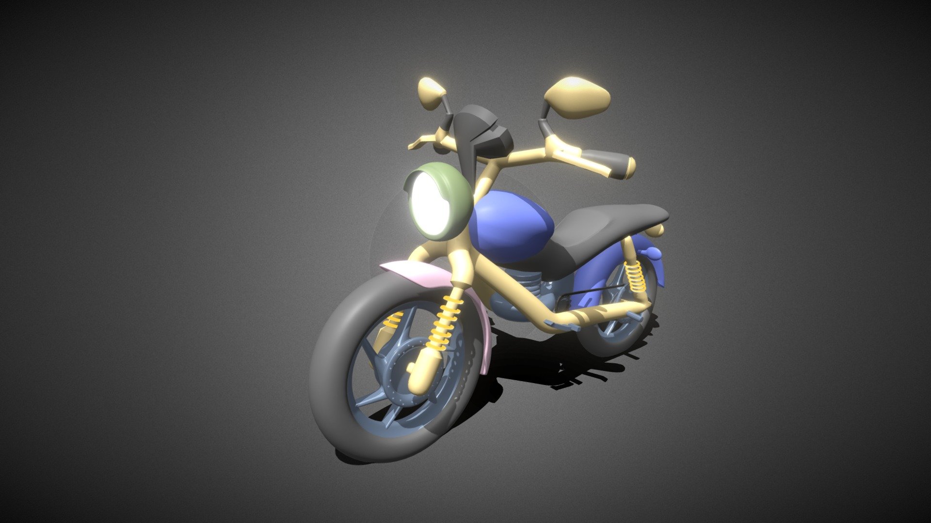 Motor Bike high poly model