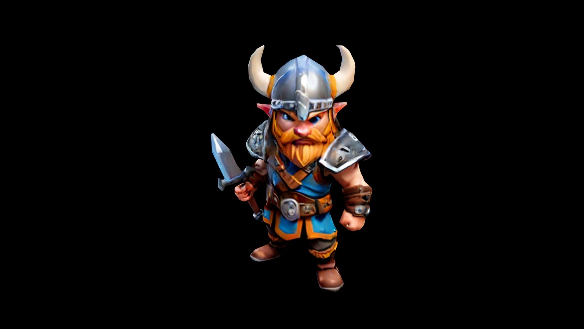 RPG Hero standing ready for adventure in Viking - Download Free 3D ...